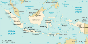 Map of Indonesia and East Timor - Click for larger image.