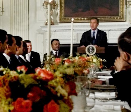 President Bush gives remarks at White House Ramadan dinner